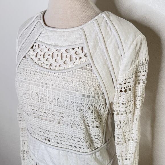 Asilio Womens Back With A Vengeance Size *XS* White Crochet Lace Bride Wedding - Picture 8 of 16